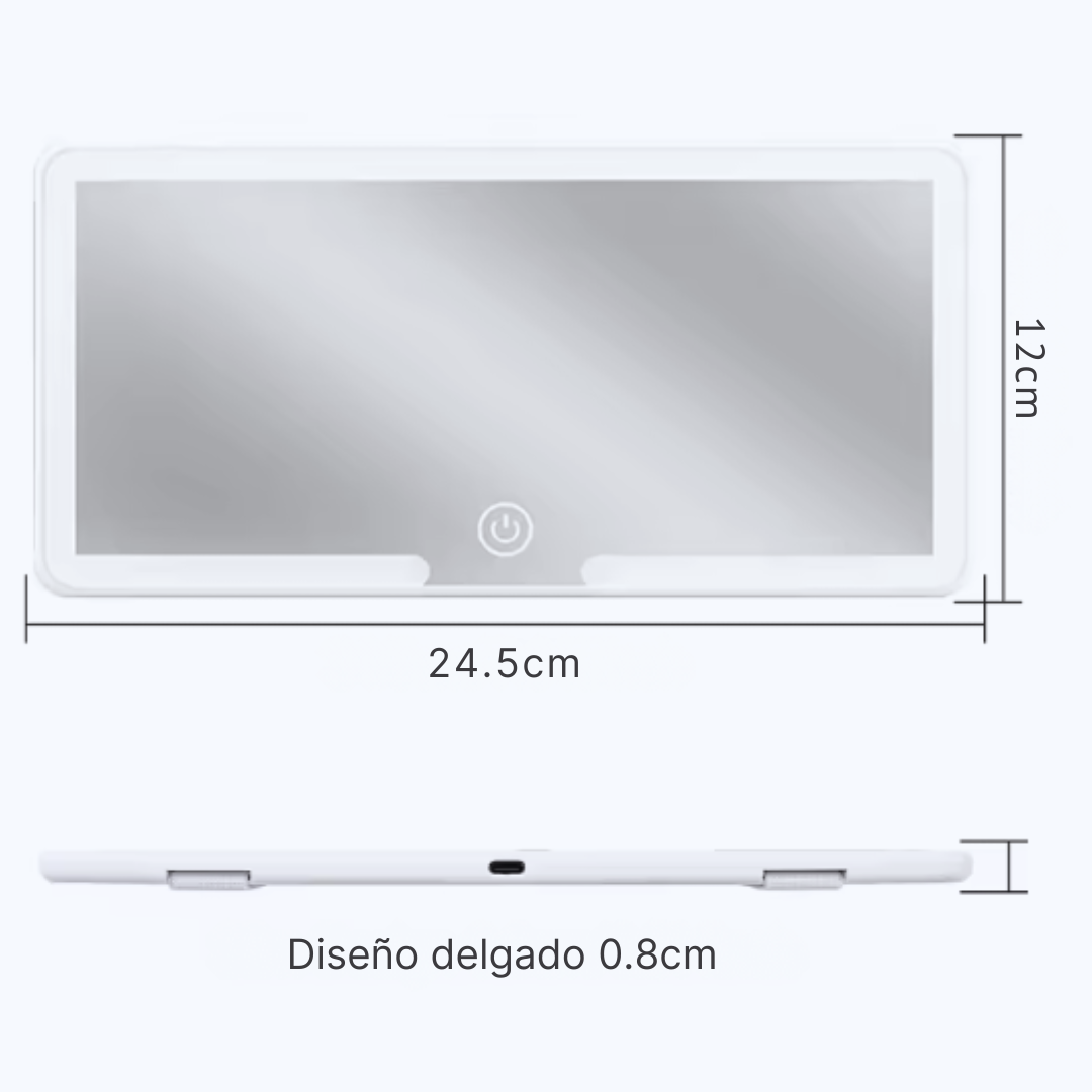 Espejo de maquillaje para auto